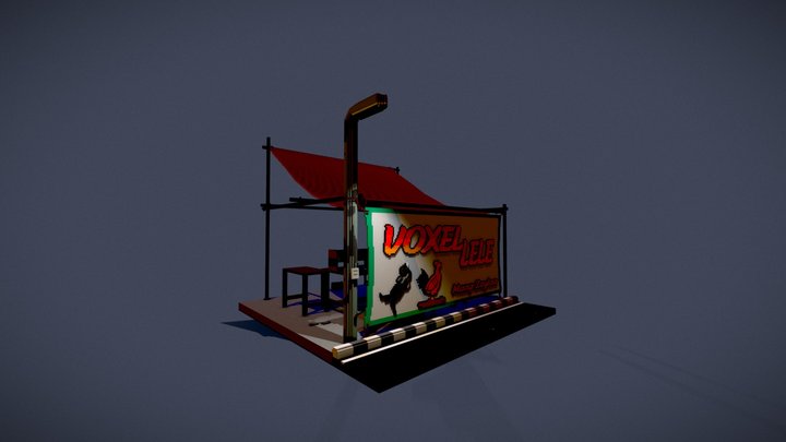 GATVOXEL - Voxel Lele Vendor 3D Model