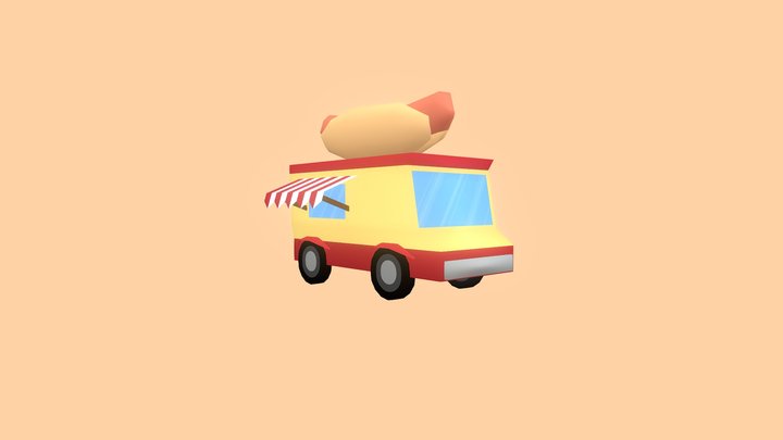 Hotdog Van 3D Model