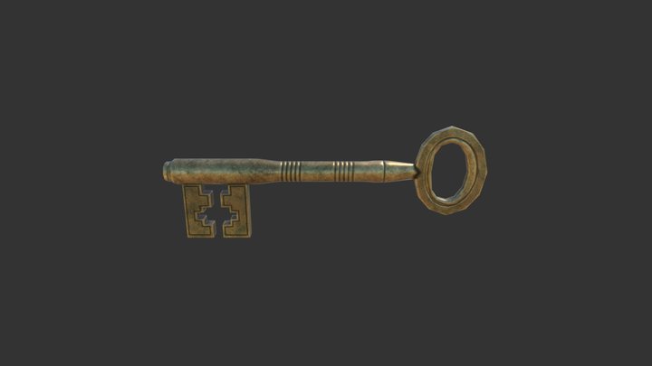 Brass Key 3D Model