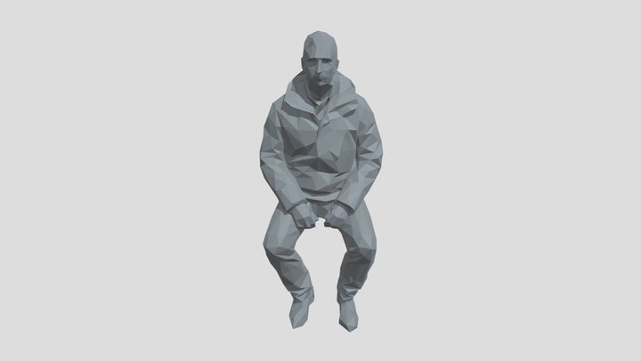 Lowpoly Male Sitting