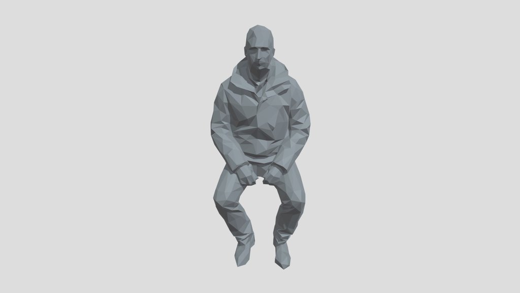 Lowpoly Male Sitting