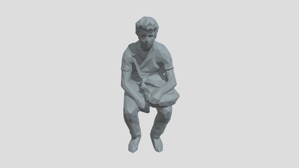 Lowpoly Male Sitting