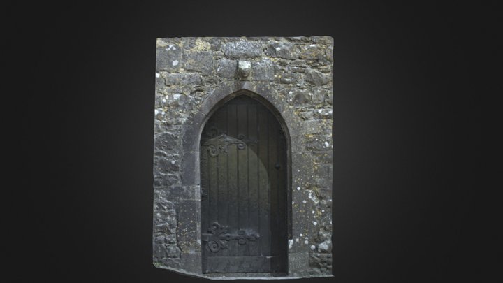 WM012-076 Taghmon Medieval  Door 3D Model