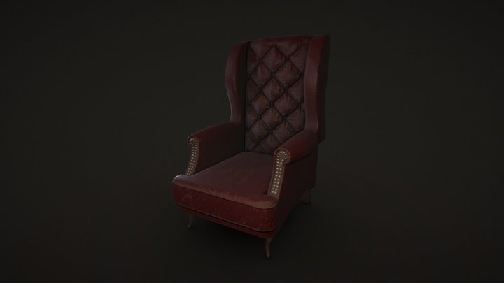 Leather Armchair 3D Model