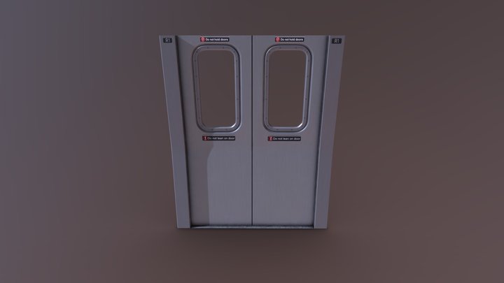 NYC Subway Car - Door 3D Model