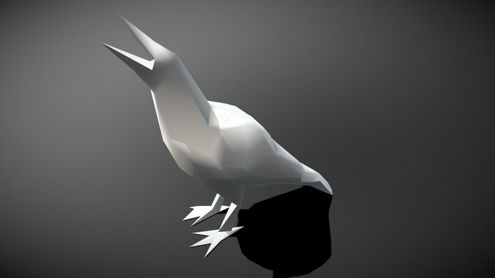 Low poly crow 3D Model