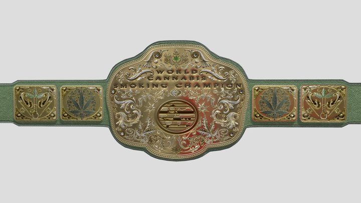 AGW - WORLD CANNABIS SMOKING CHAMPION BELT – Kostenloses 3D-Modell STL