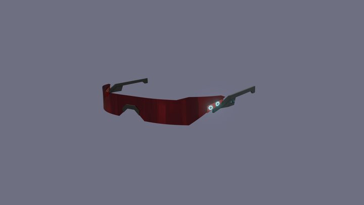 Futuristic SunGlasses 3D Model