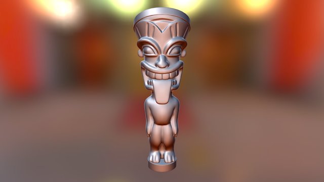 King Kama Tiki Statue 3D Model