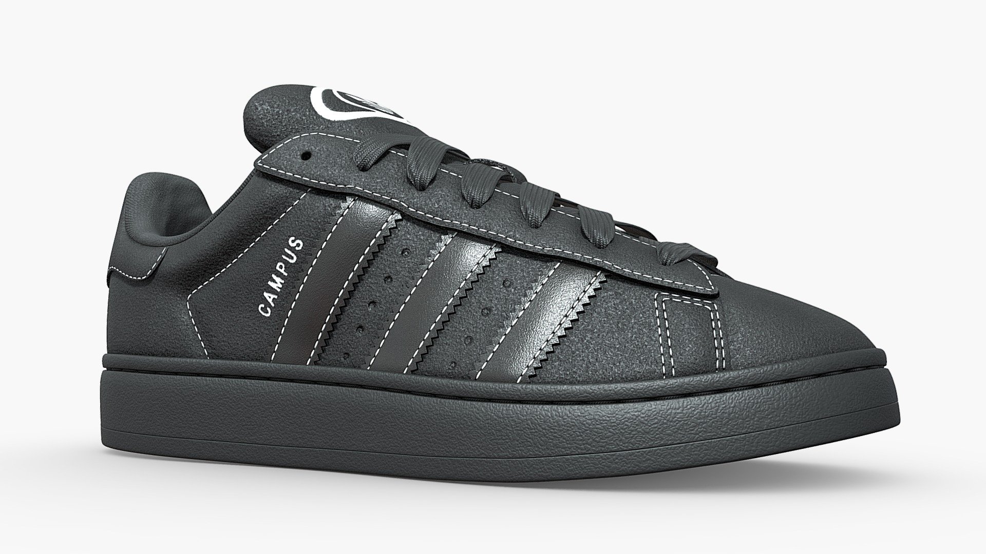 Adidas Campus 00s All Black - 3D model by Joe-Wall [f187ff4] - Sketchfab