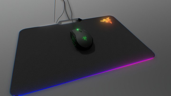 Razer Naga Chroma RGB Gaming Computer Mouse 3D Model