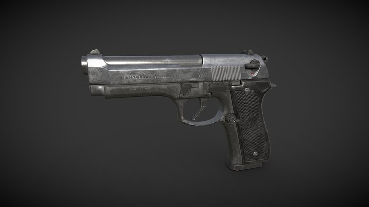 Beretta 92S (M9) 3D Model