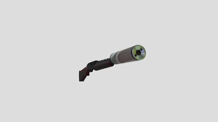 Sound-suppressed Remington Model 11-87 3D Model