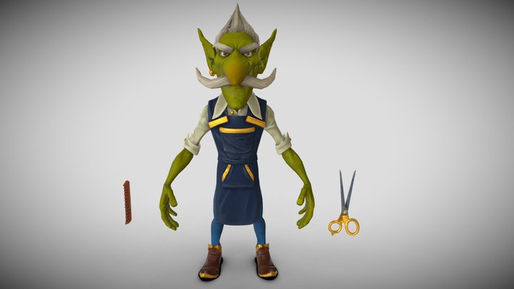 Goblin Hairdresser 3D Model