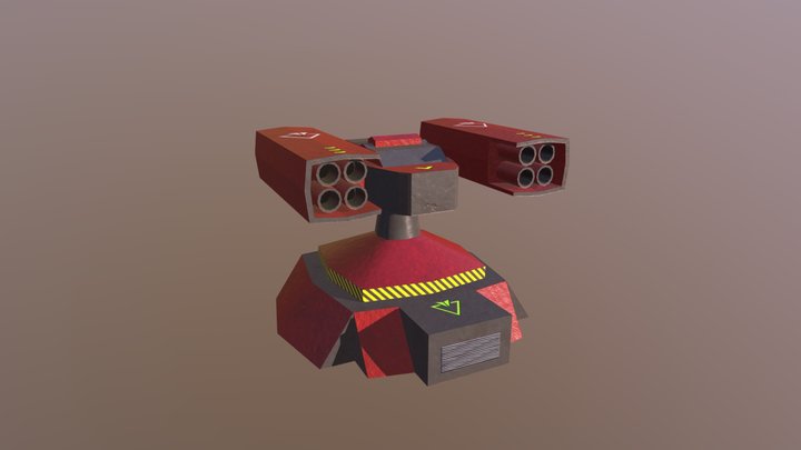 Missile Turret 3D Model