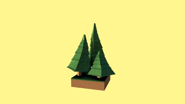 Miniature forest scene 3D Model