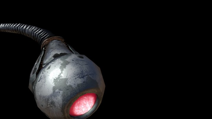 Worm character Low-Poly Animated 3D Model