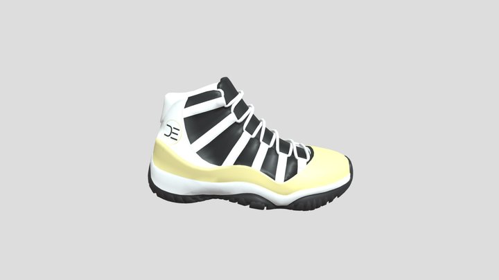 Right Sneaker - Dundeal Ent (j11's) 3D Model