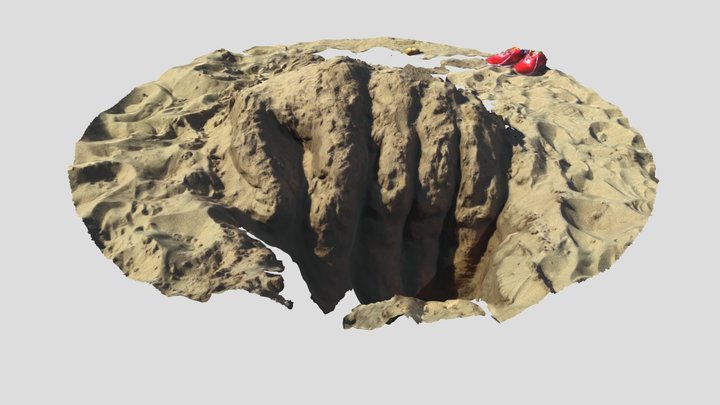 Main géante dans le sable 3D Model
