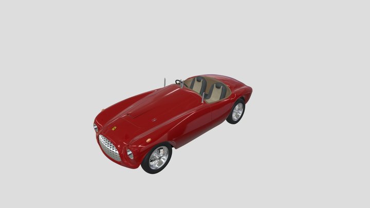Ferrari 166M Barchetta 3D Model