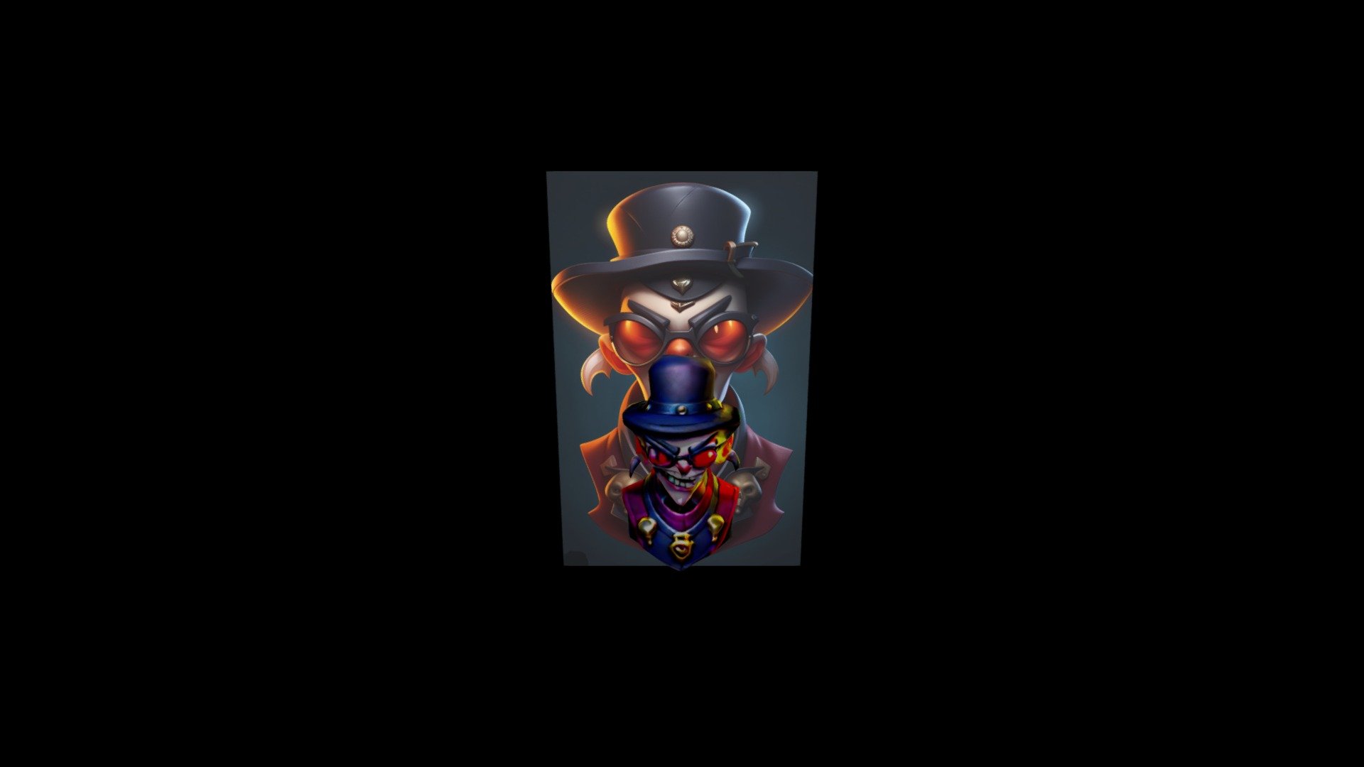 Clown with Glasses and Hat A cartoon clown wi - Download Free 3D model ...