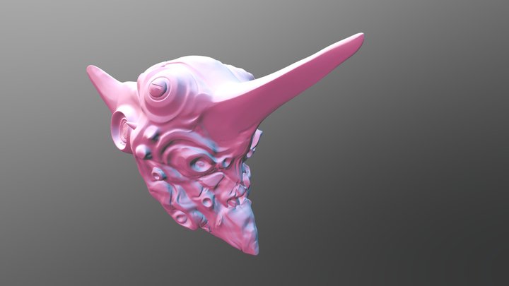 Katana Helmet 3D Model