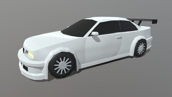 Low Poly Car (BMW M3 GTR) 3D Model