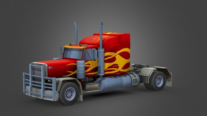 Peterbilt 353 Paint 8 Red Fire Burns