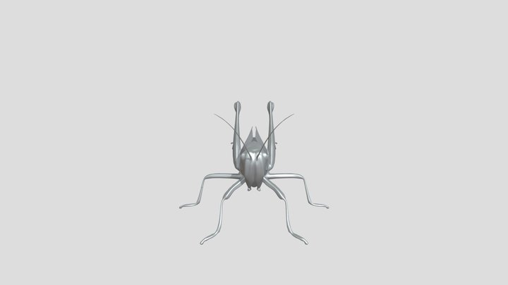 A green grasshopper 3D Model