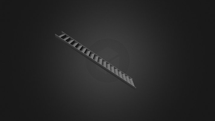 Metallic stair 3D Model