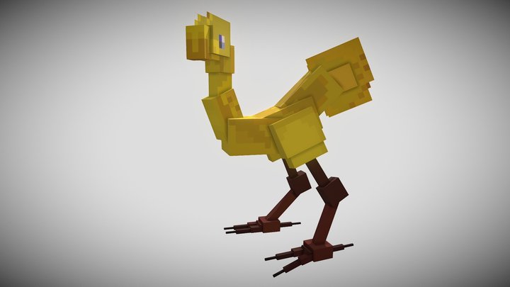 Chocobo - Blockbench 3D Model