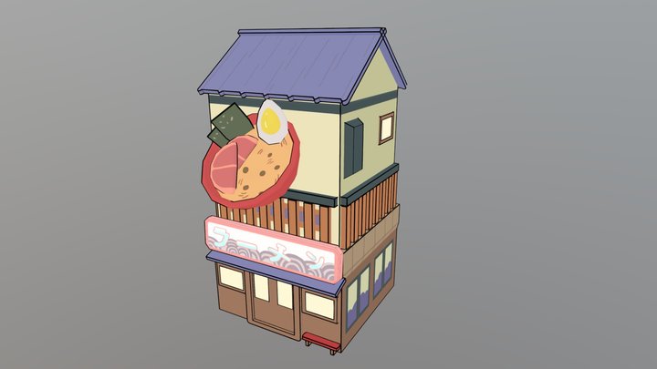 Shop House Ramen 3D Model