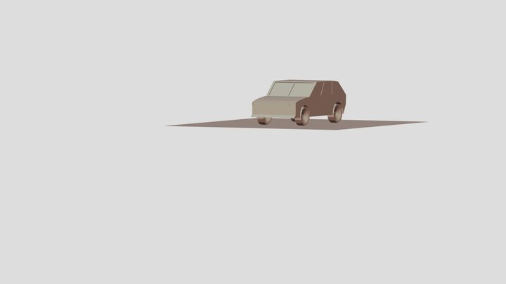 Low Poly Car 2 with materials 3D Model