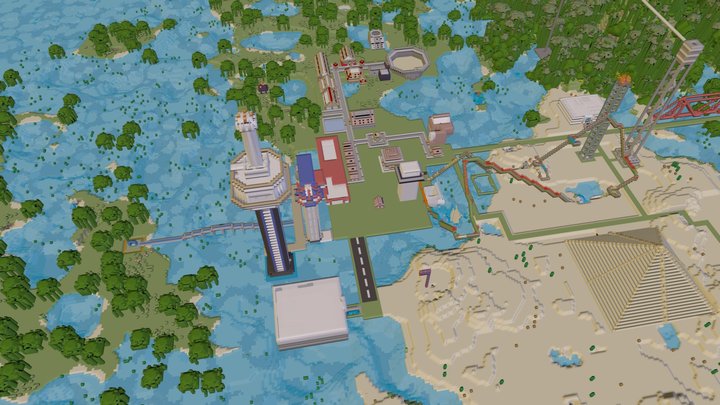 Map Minecraft 3D Model