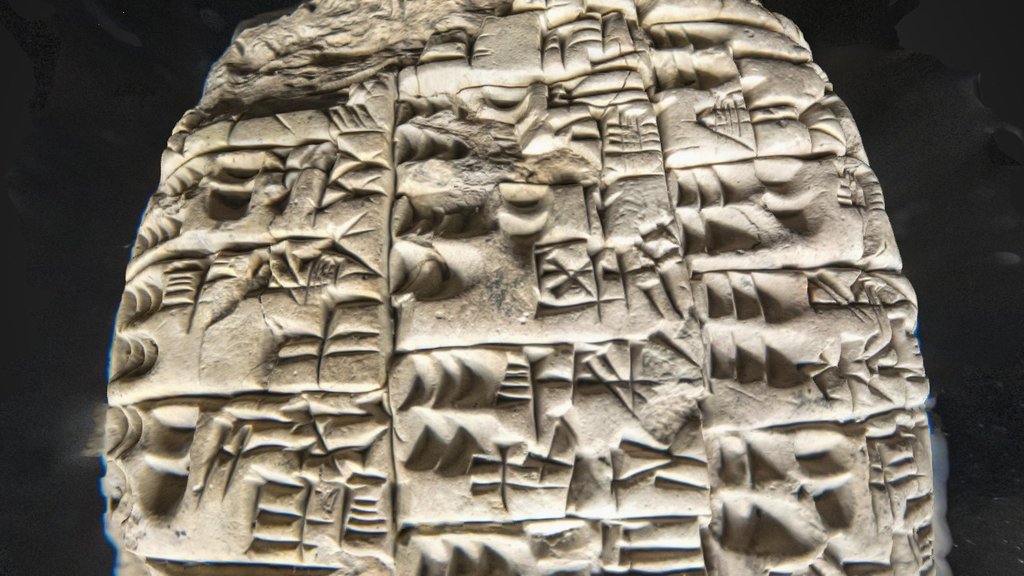 Cuneiform Tablet : 3D writing !