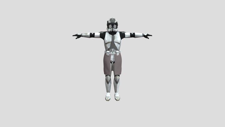 Grey Clone Trooper (2005) 3D Model