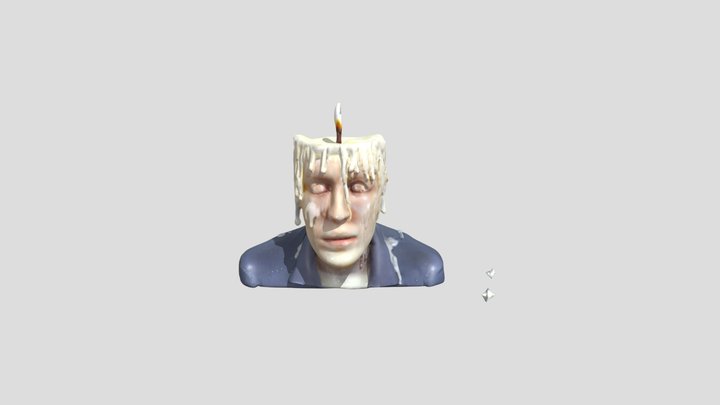 Waxed Persona worried look at the camera 3D Model