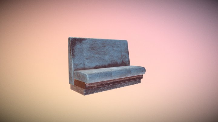 Waiting Room Booth Seat 3D Model