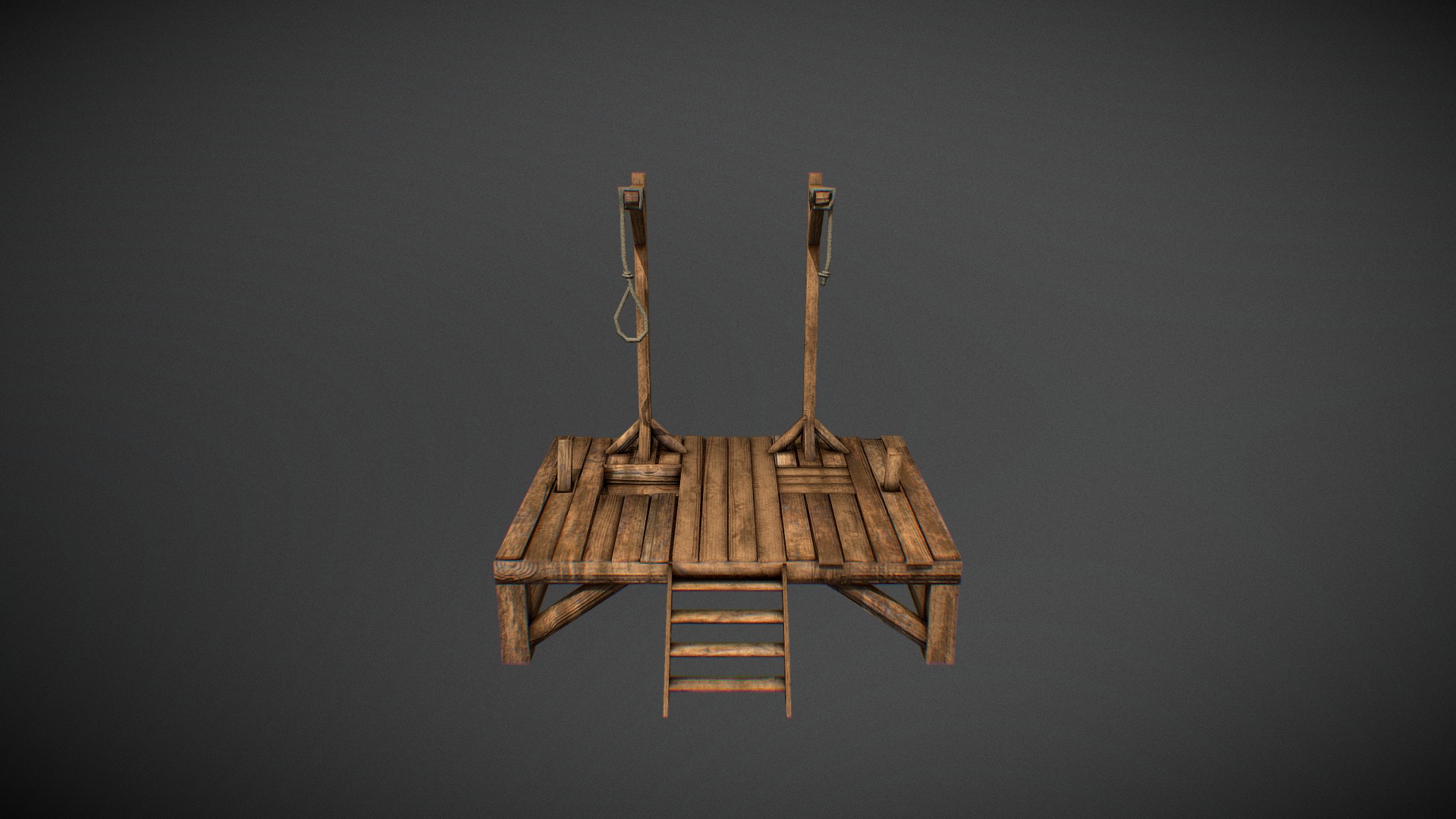 3D model Torture V2 - This is a 3D model of the Torture V2. The 3D model is about a wooden structure with a metal frame.