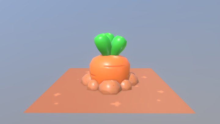 Giant Plastic Carrot 3D Model