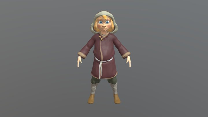 Cartoon_KnyazVladimir_CharacterOlegha 3D Model