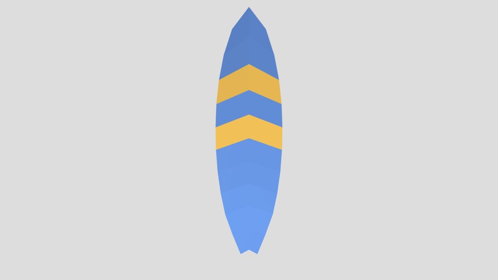 Lowpoly Surfboard