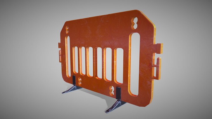 Road Barricade 3D Model