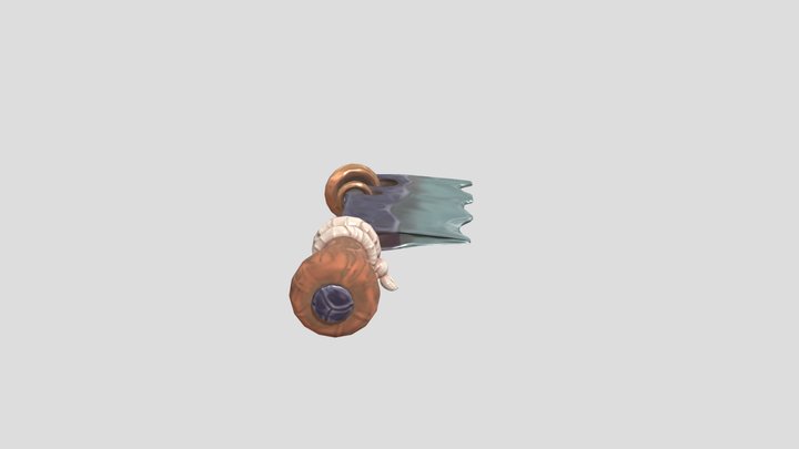 Stylized Butcher Knife 3D Model