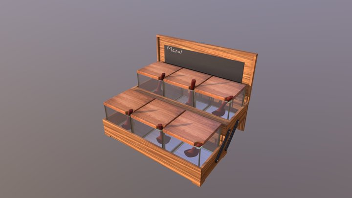 Bento Box With Glass Boxes 3D Model