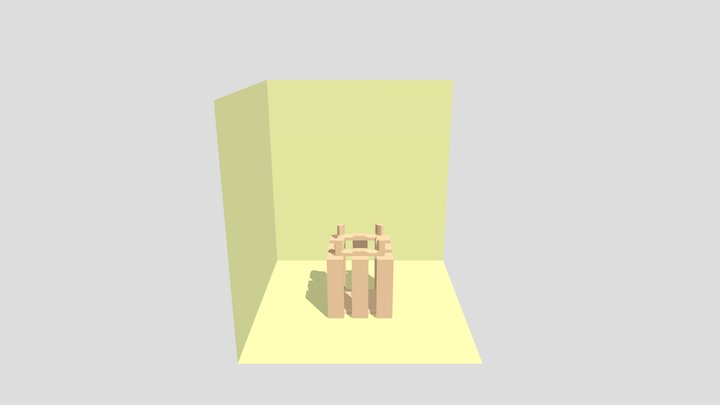Low-Poly Temple 3D Model