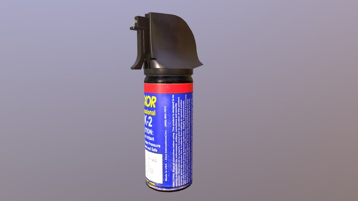 Pepper Spray and Baton 3D Model