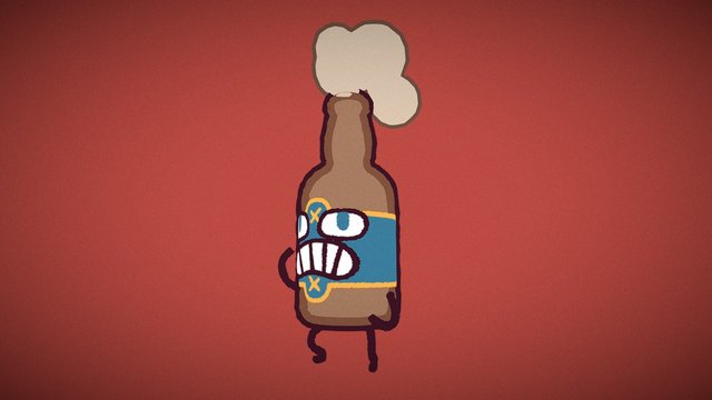 Brawling Bottle O' Beer 3D Model