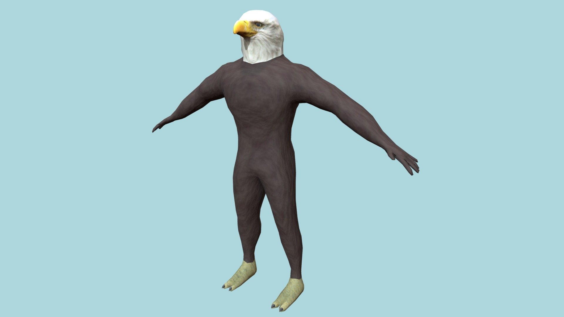Male Eagle Character - 3D model by mertbbicak (@mertbbicak) [f1a8c8d]