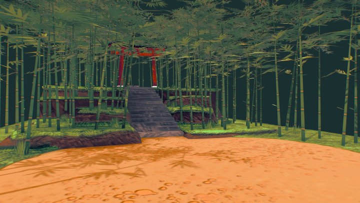 3D Diorama (Bamboo Forest) 3D Model